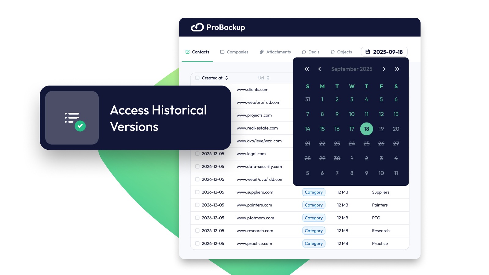 Access Historical Versions